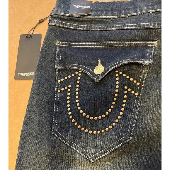 NWT TRUE RELIGION $159 Men's 36 GENO Flap Stud Relaxed Slim Jeans - Picture 6 of 11